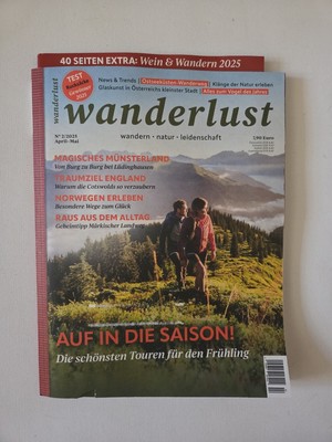 wanderlust Ausgabe N° 2/2025 April-Mai Magazin wandern natur leidenschaft