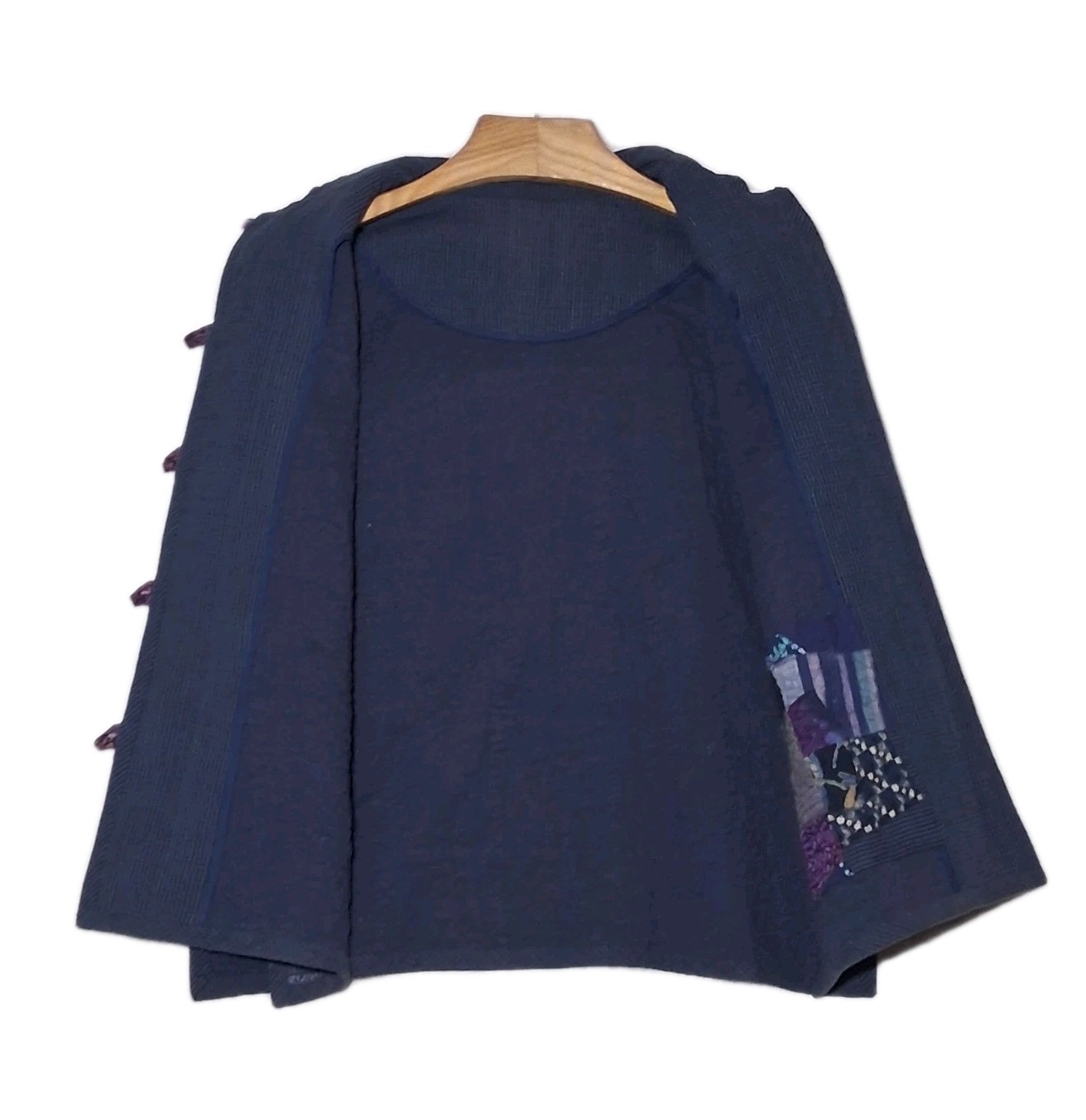 Womens Cotton Patchwork Quilted Jacket Large Blue… - image 8