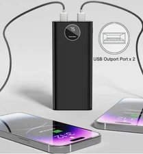900000MAH Portable Power Bank LCD LED Battery Charger For Mobile Phone 2 USB