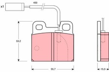 TRW Bremsbeläge Satz Hinten für ALFA ROMEO 75 (162B) GDB1250