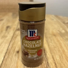 McCormick Holiday Finishing Sugar Chocolate Hazelnut Limited Edition 3.81oz New!