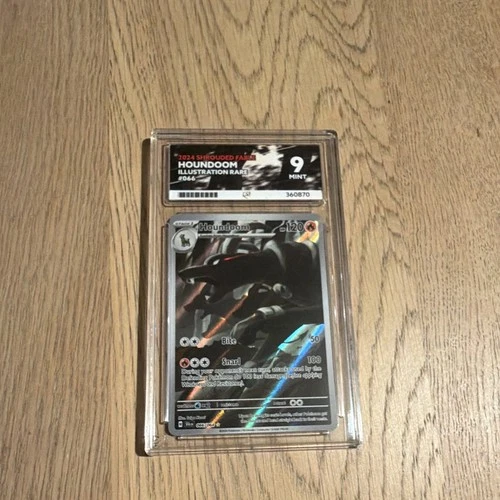 Ace 9, Houndoom Shrouded Fable Illustration Rare 066 Graded English TCG