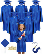 6 Set Preschool Graduation Cap and Gown Set Kindergarten Grad Gowns Children Gra