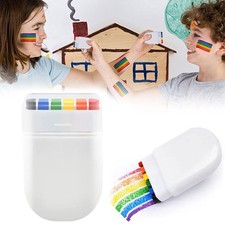 US Pride Face Paint Stick Rainbow 6 Colors Body Tattoo Gay Pride Day Cosplay