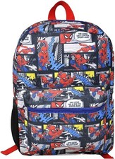 Marvel Spiderman Allover Print 16" Backpack School/ Travel Bag, New