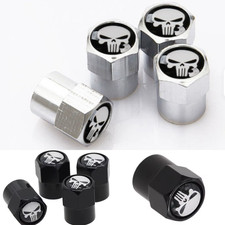 4 Punisher Skull Totenkopf Alu Reifen Ventilkappen Ventildeckel PKW Motorrad SUV