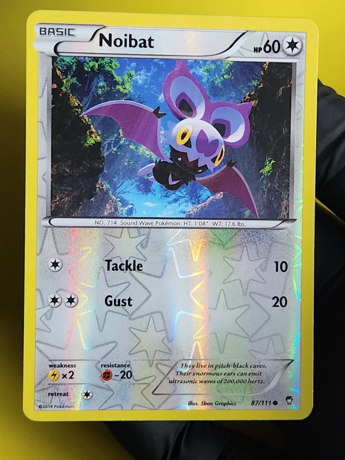 Noibat #87/111 XY: Furious Fists Common Reverse Holo - LP - Pokemon Card 4B