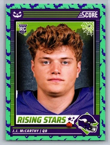 2024 SCORE-A-TREAT JJ MCCARTHY RISING STARS GREEN BATS RC ROOKIE