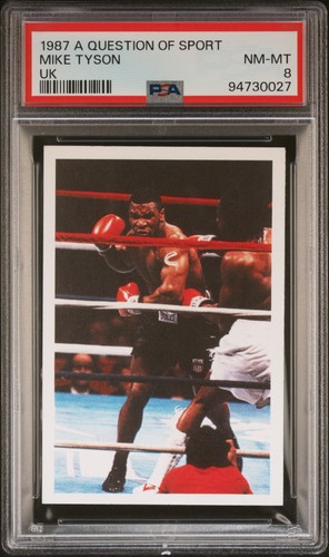 1987 A QUESTION OF SPORT UK MIKE TYSON PSA 8