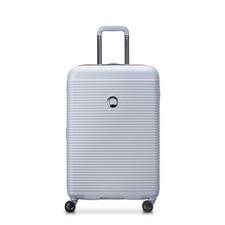 DELSEY PARIS Freestyle 24" Checked Expandable Spinner Luggage, Platinum