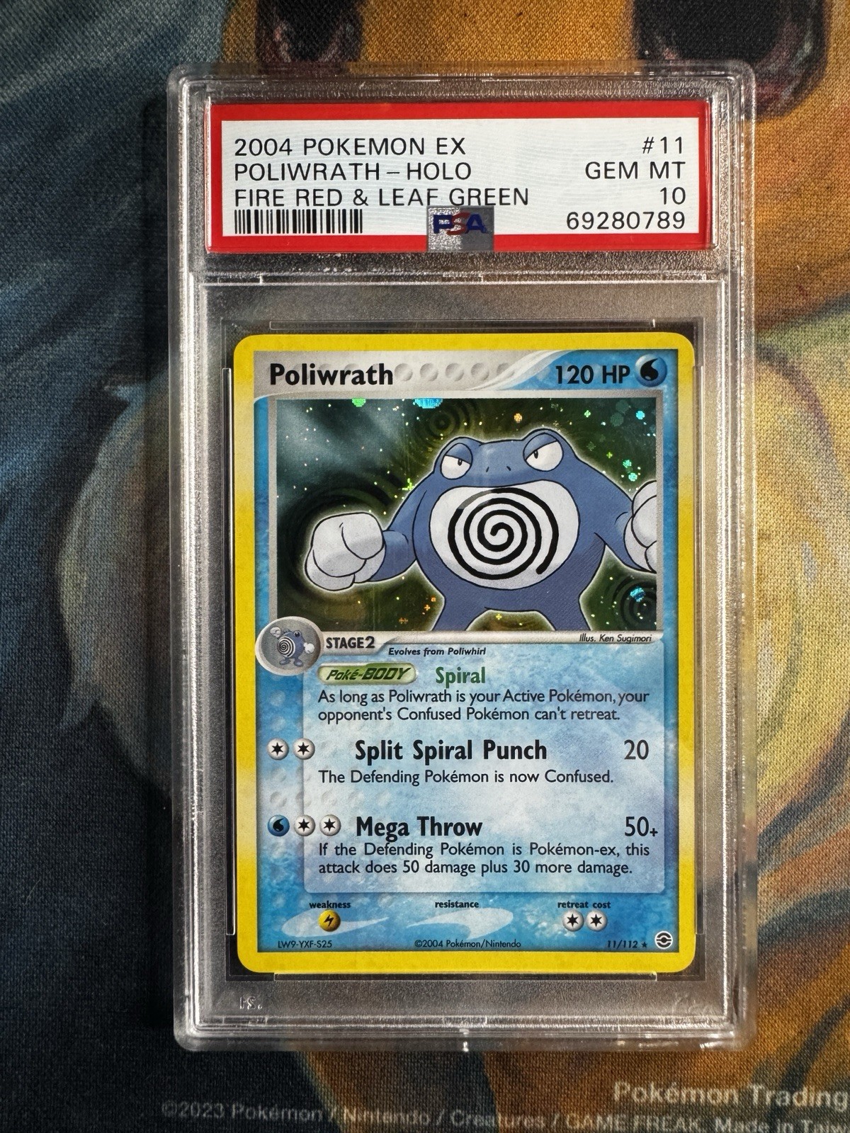 Pokemon Poliwrath EX Fire Red & Leaf Green Holo Rare #11 PSA 10 Mint