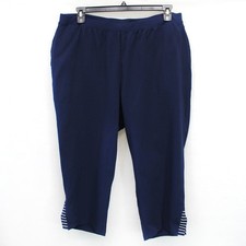 Catherines Plus Suprema Cotton Navy Blue Stre...