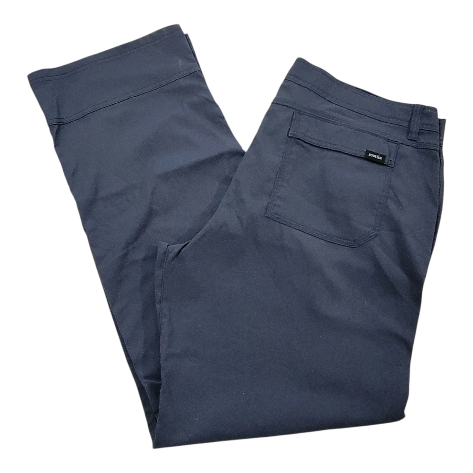 Prana Pants Men's 38x32 Gray Zion Belted Stretch Hiking Vented Straight