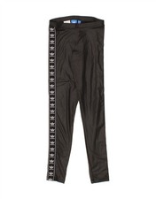 ADIDAS Womens Graphic Leggings UK 6 XS Black Polyester AQ01
