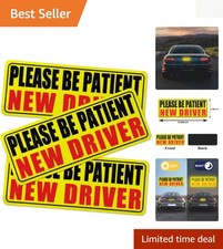 3PCS Reflective Car Stickers - New Driver Magnetic Signs for Ultimate Visibility