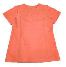 Mandala Scrub Top Women's XS One Pocket V-Neck NWT Coral Wrinkle Free
