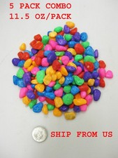 5-pack Multi Color Aquarium Decoration nature Gravel 11/5oz/pack