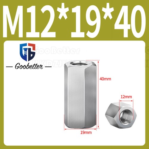 M3-M24 304 Stainless Steel Hexagon Hex Long Connector Joint Tubular Coupling Nut - Picture 67 of 87