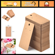 200 Earring Display Cards - Blank Kraft Paper Tags for DIY Jewelry, 3.5"x2