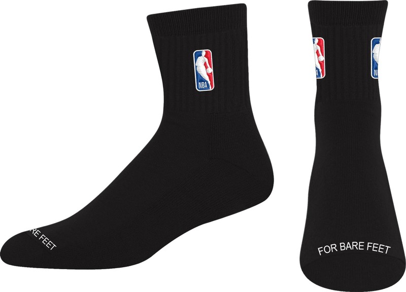 NBA CLASSIC LOGOMAN Quarter Sock, Black, Size Large