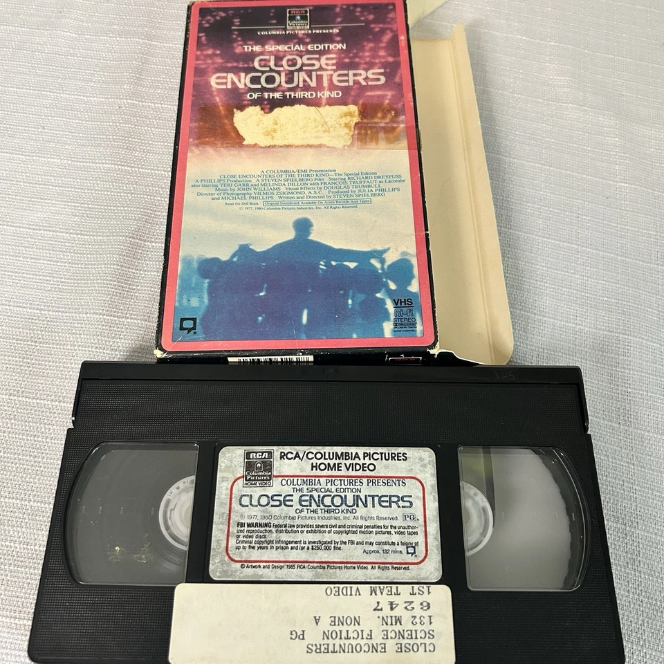 CLOSE ENCOUNTERS OF THE THIRD KIND - VHS Vintage 1980 First Release RARE - Image 4 of 4