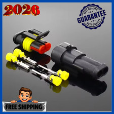5 Set 12V 2Pin Cable Wire Connector Plug Waterproof Sealed For Electrical Car UK