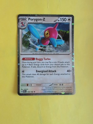Pokemon Porygon-Z TCG 144/182 Kosmos Holo Exclusive, S&V Paradox Rift SV4
