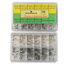120pcs Assortment Stainless Steel Watch Back Case Cover Repair Screws Mixed Size