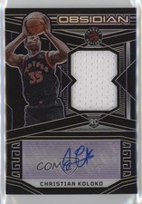 2022 Obsidian Rookie Jersey Electric Etch Purple 51/75 Christian Koloko Auto ms9