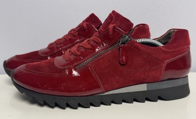 Paul Green Sneakers Gr 6.5 / 39 Velours Schnürschuhe Leder Halbschuh 9540