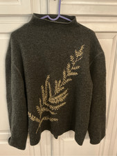 Jones New York Vintage100 Lambswool mock Neck Sweater Sz XL