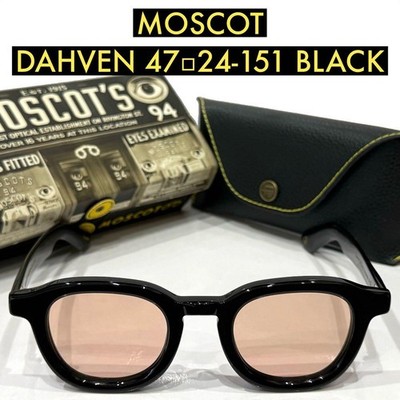 Moscot DAHVEN 47 Black Light Orange Lens Eyewear Used Rare Collection
