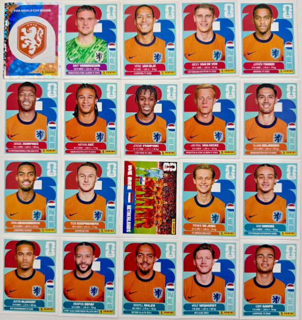 2026 Panini FIFA World Cup Stickers Netherlands #NED1-NED20 YOU PICK