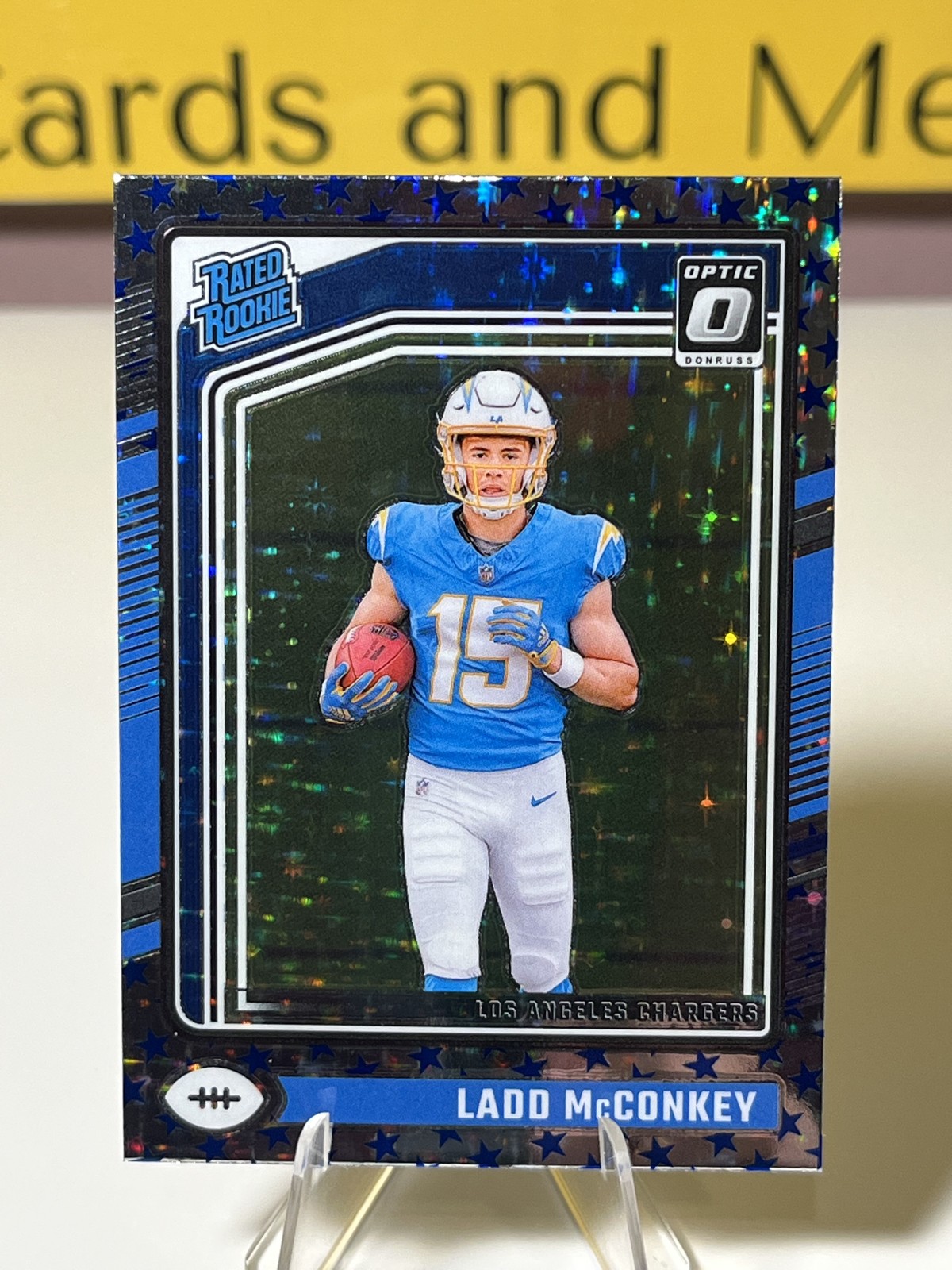 2024 Panini Donruss Optic - Rated Rookie Ladd McConkey #266 Stars Prizm (RC)