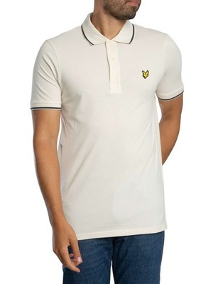 Lyle & Scott Herren Poloshirt mit Spitze, Beige