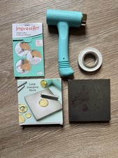 ImpressArt Large Stamping Block with Hammer Stamp Guides Tape Used