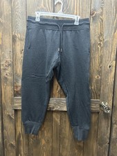 Reebok Women  s Sweatpants/ Loungewear Dark Grey  Black Lettering New Size Large
