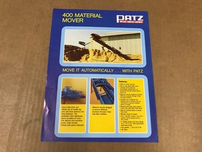 Vintage PATZ Model 400 Material Mover - Salesman Flyer