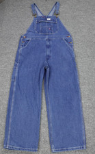 Hisea Bib Overalls Mens 40x30 Blue Denim Farmer Engineer Garden Carpenter Work