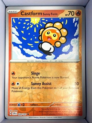Castform Sunny Form 020/191 Surging Sparks English 2024 Reverse Holo
