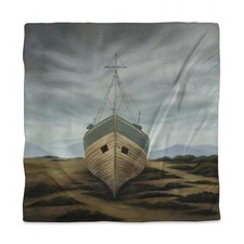 Rustic Boat Queen Size Duvet Cover - White Back - Home Decor 3817-SWCQ-CO146