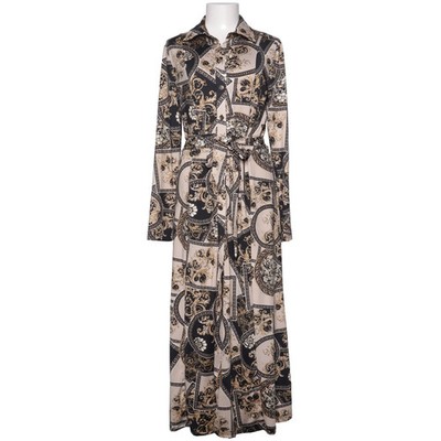 By Swan Paris, Blusenkleid, Größe: L, Schwarz/Beige/Mehrfarbig #Mmk