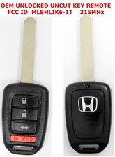 Honda Logo Accord Civic Unlocked Oem Fob Remote New Uncut Key 315mhz Mlbhlik6-1t Honda Logo Accord Civic Unlocked Oem Fob Remote New Uncut Key 315mhz Mlbhlik6-1t