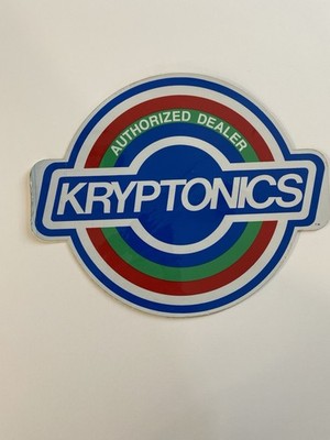 Vintage Kryptonics Skateboard Sticker Authorized Dealer Skateboard Shop NOS