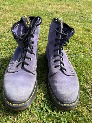 Dr Martens Docs Lilac Blue Pascal Suede Vintage Made In England