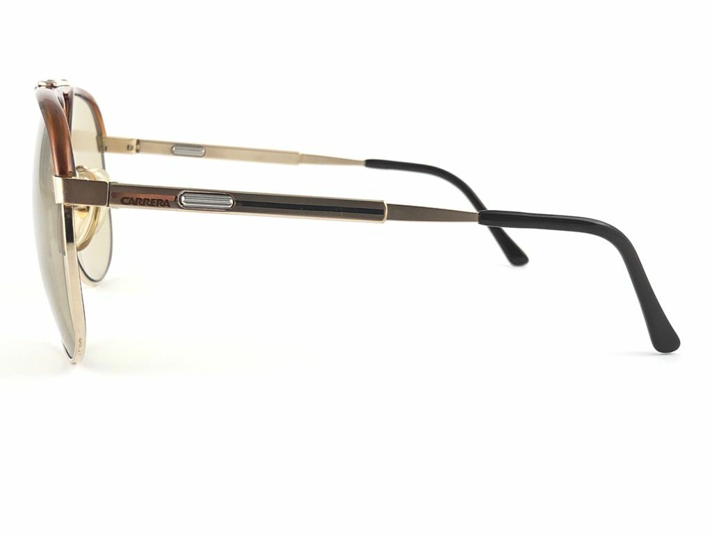 VINTAGE CARRERA 5319 CARRERA AVIATOR LIGHT BROWN LENS SUNGLASSES 1990  GERMANY