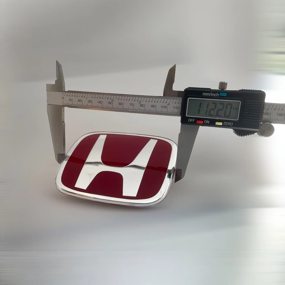 Insignia emblema puerta trasera H roja tipo R para Honda Civic 2012-2015 Foto 3 de 4