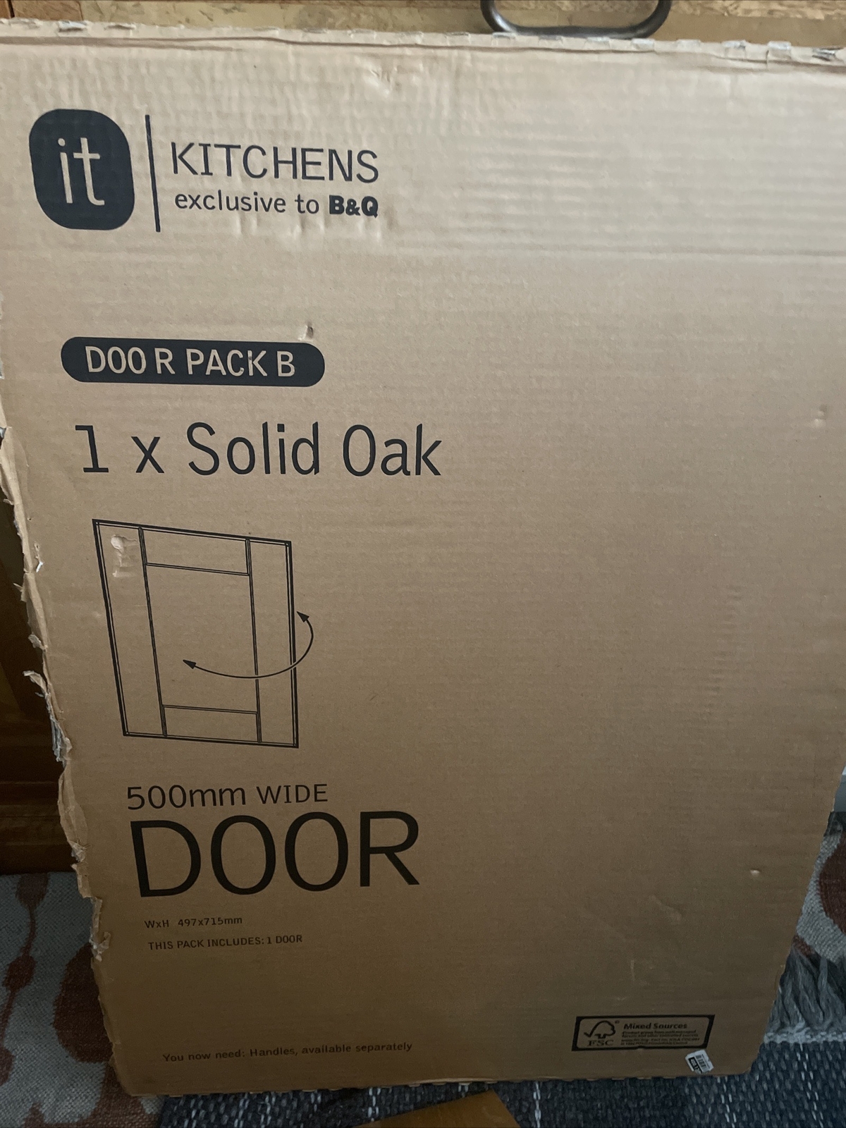 B&Q IT Solid Oak Kitchen Units Doors eBay