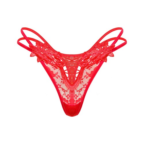 3-pak Partia Damskie Sexy Majtki Stringi G stringi Koronka Zobacz przez lingery - Zdjęcie 9 z 13