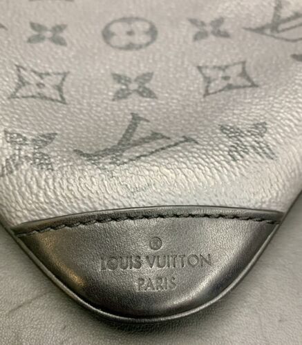Louis Vuitton Monogram Eclipse Trio Pouch Grey Black - AR2221 - Missing Chain - Picture 14 of 17